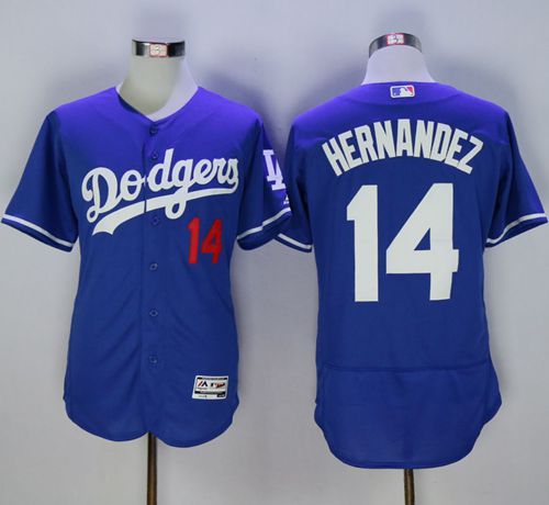 Dodgers #14 Enrique Hernandez Blue Flexbase Authentic Collection Stitched MLB Jersey